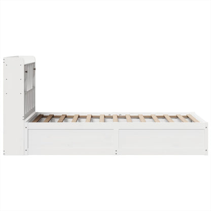 vidaXL Bed Frame without Mattress White 90x190 cm Single Solid Wood Pine 6