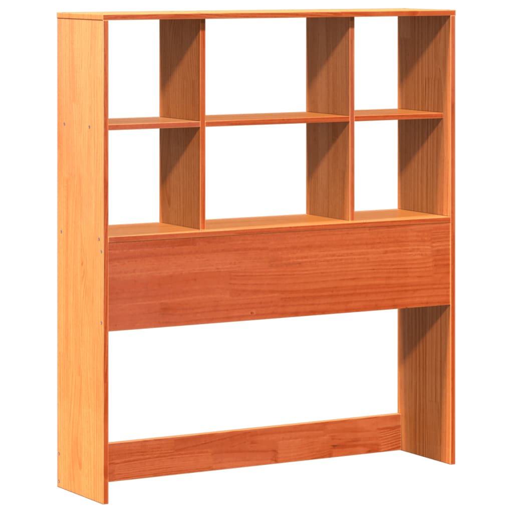 vidaXL Bookcase Bed without Mattress Wax Brown 100x200 cm Solid Wood 6