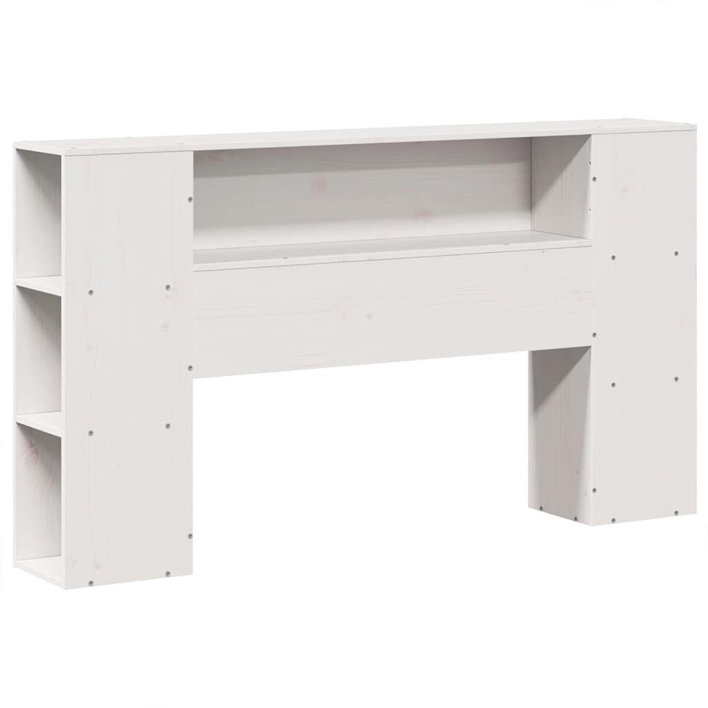 vidaXL Bookcase Bed without Mattress White 150x200 cm King Size Solid Wood 4