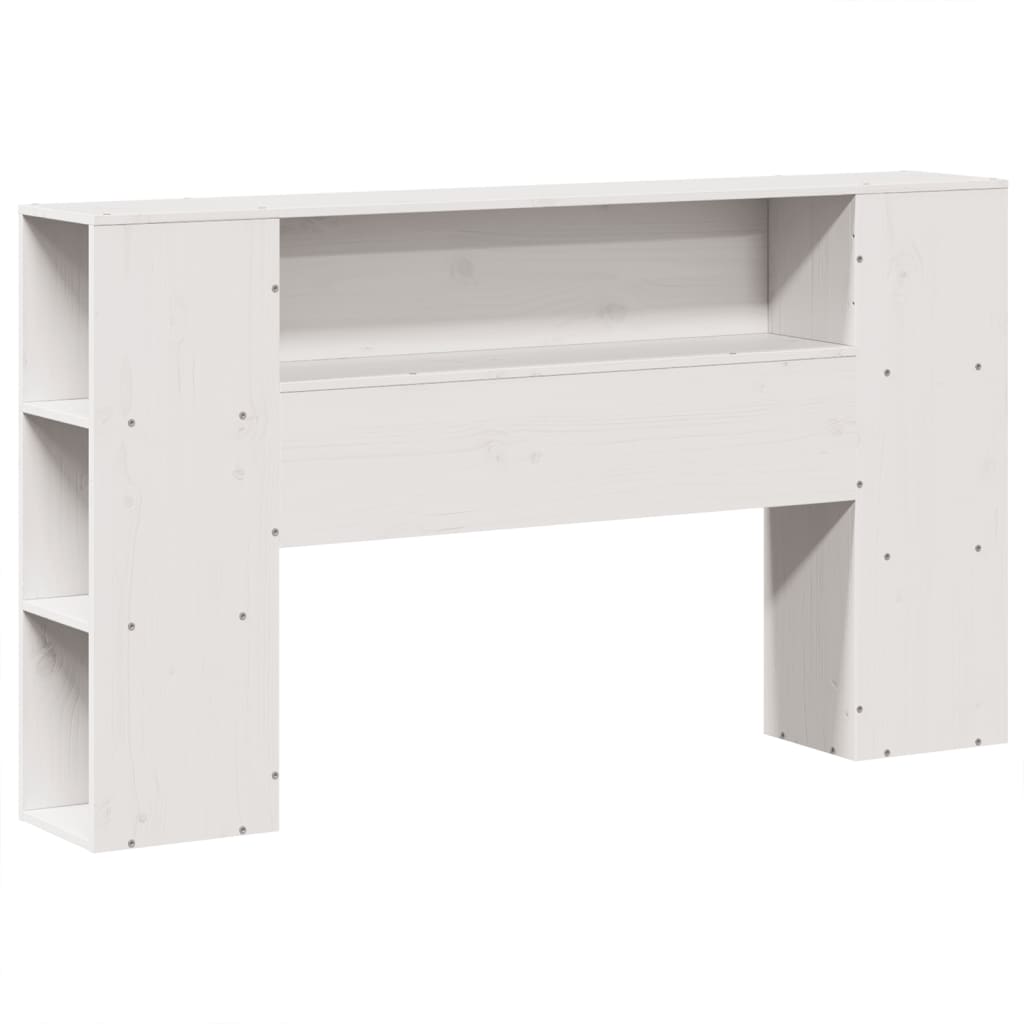 vidaXL Bookcase Bed without Mattress White 135x190 cm Double Solid Wood 4