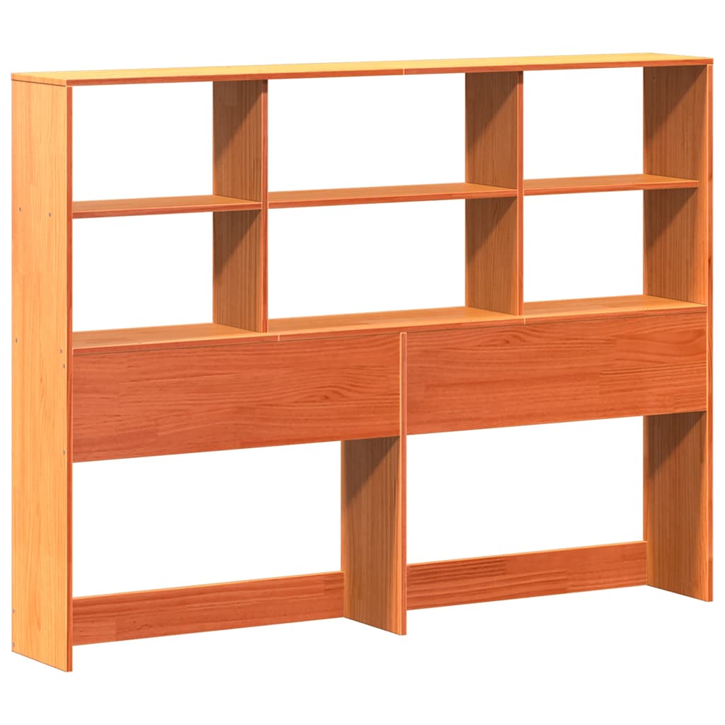 vidaXL Bookcase Bed without Mattress Wax Brown 140x200 cm Solid Wood 6