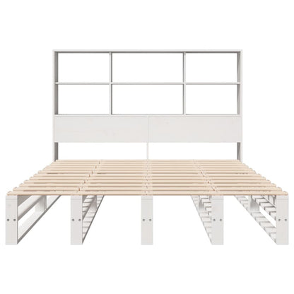 vidaXL Bookcase Bed without Mattress White 160x200 cm Solid Wood 4