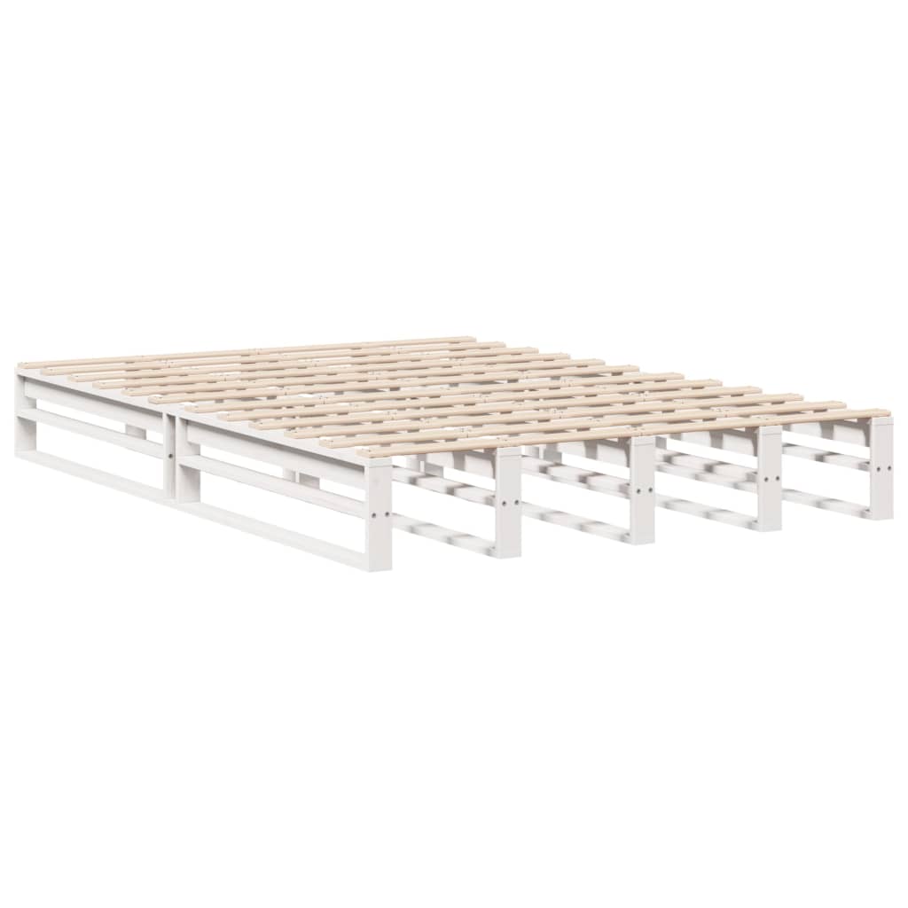 vidaXL Bookcase Bed without Mattress White 160x200 cm Solid Wood 5