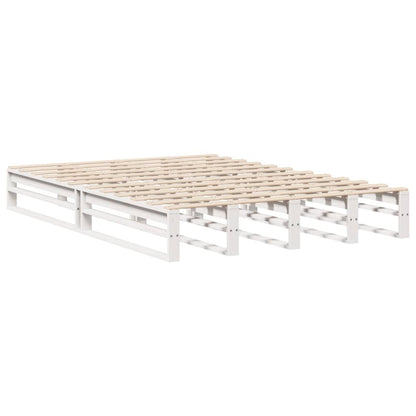 vidaXL Bookcase Bed without Mattress White 160x200 cm Solid Wood 5
