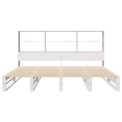 vidaXL Bookcase Bed without Mattress White 180x200 cm Solid Wood 4