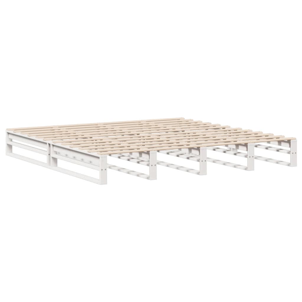vidaXL Bookcase Bed without Mattress White 180x200 cm Solid Wood 5