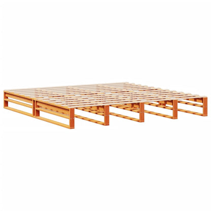 vidaXL Bookcase Bed without Mattress Wax Brown 180x200 cm Solid Wood 5