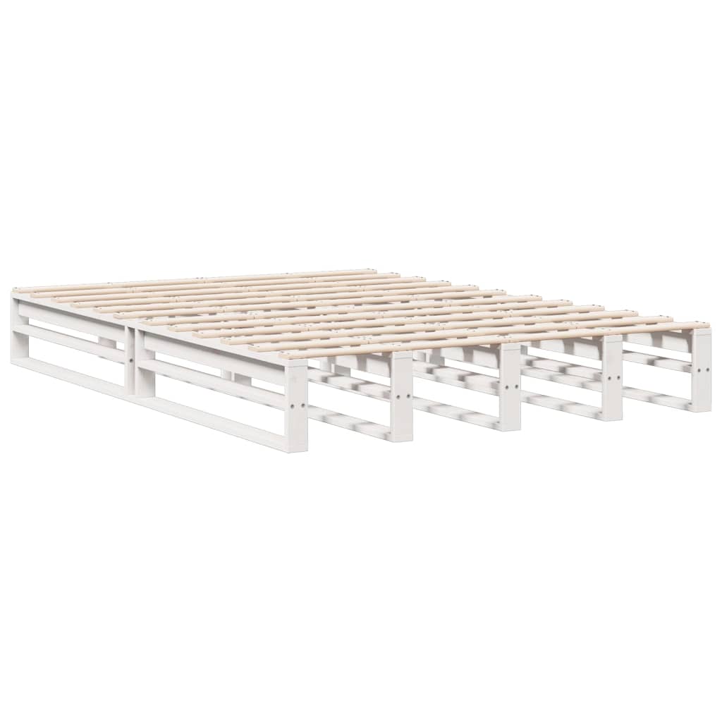 vidaXL Bookcase Bed without Mattress White 140x200 cm Solid Wood Pine 5