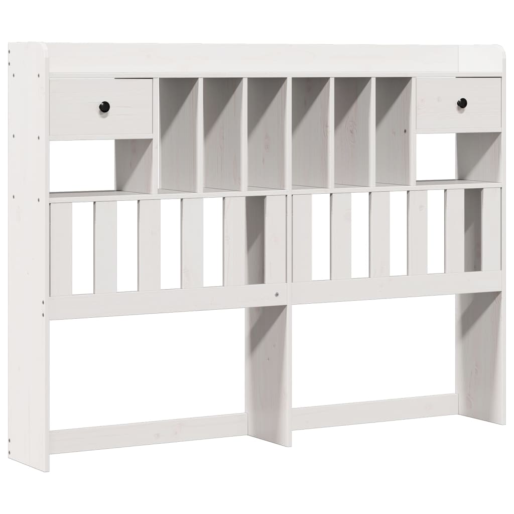 vidaXL Bookcase Bed without Mattress White 140x200 cm Solid Wood Pine 6