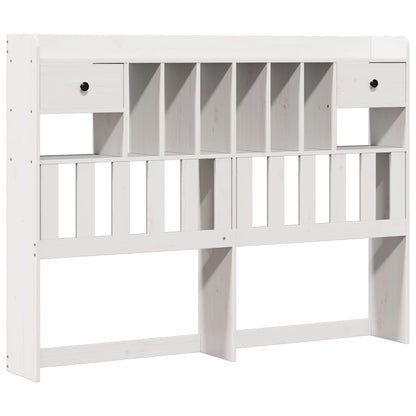 vidaXL Bookcase Bed without Mattress White 140x200 cm Solid Wood Pine 6