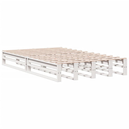 vidaXL Bookcase Bed without Mattress White 135x190 cm Solid Wood Pine 5