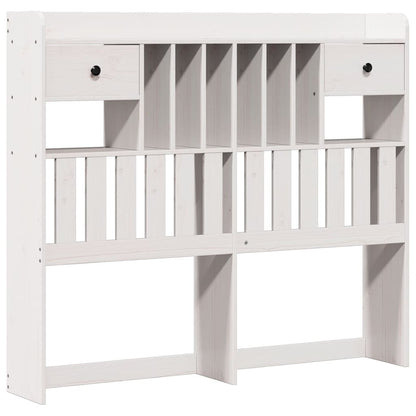 vidaXL Bookcase Bed without Mattress White 135x190 cm Solid Wood Pine 6