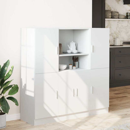 vidaXL 3 Piece Kitchen Cabinet Set White Engineered Wood 3