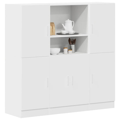 vidaXL 3 Piece Kitchen Cabinet Set White Engineered Wood 1