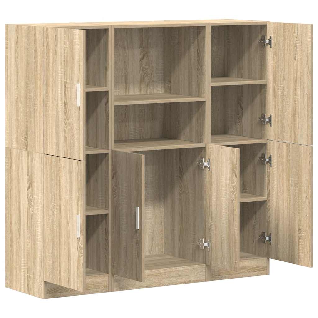 vidaXL 3 Piece Kitchen Cabinet Set Sonoma Oak Engineered Wood 4
