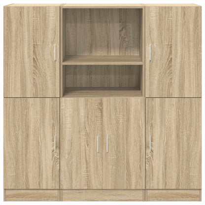 vidaXL 3 Piece Kitchen Cabinet Set Sonoma Oak Engineered Wood 5