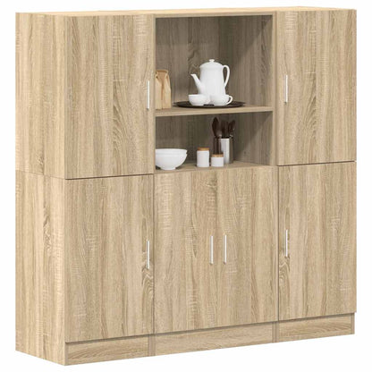 vidaXL 3 Piece Kitchen Cabinet Set Sonoma Oak Engineered Wood 1