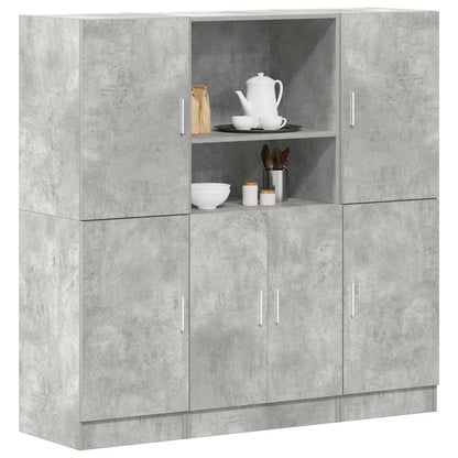 vidaXL 3 Piece Kitchen Cabinet Set Concrete Grey Engineered Wood 1