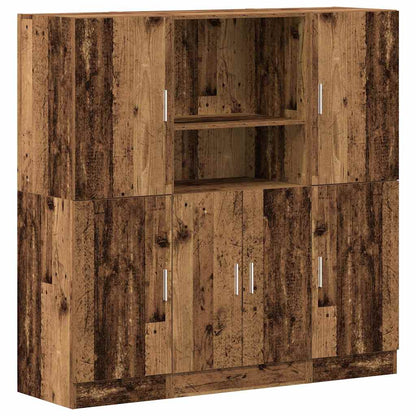 vidaXL 3 Piece Kitchen Cabinet Set Old Wood Engineered Wood 2