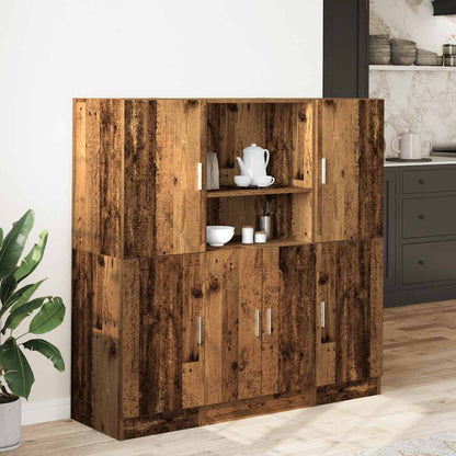 vidaXL 3 Piece Kitchen Cabinet Set Old Wood Engineered Wood 3
