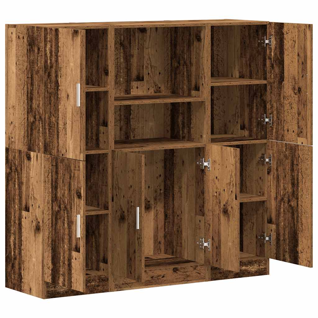 vidaXL 3 Piece Kitchen Cabinet Set Old Wood Engineered Wood 4