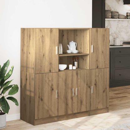 vidaXL 3 Piece Kitchen Cabinet Set Artisian Oak Engineered Wood 3