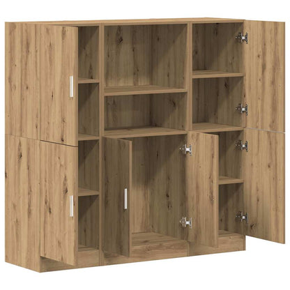 vidaXL 3 Piece Kitchen Cabinet Set Artisian Oak Engineered Wood 4