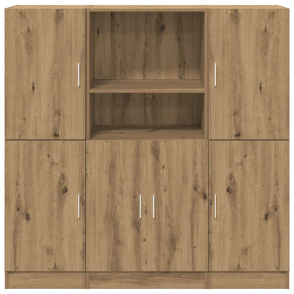 vidaXL 3 Piece Kitchen Cabinet Set Artisian Oak Engineered Wood 5