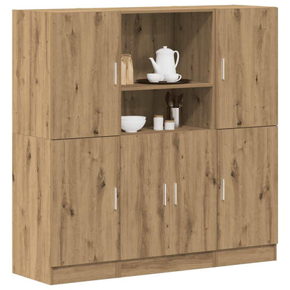 vidaXL 3 Piece Kitchen Cabinet Set Artisian Oak Engineered Wood 1
