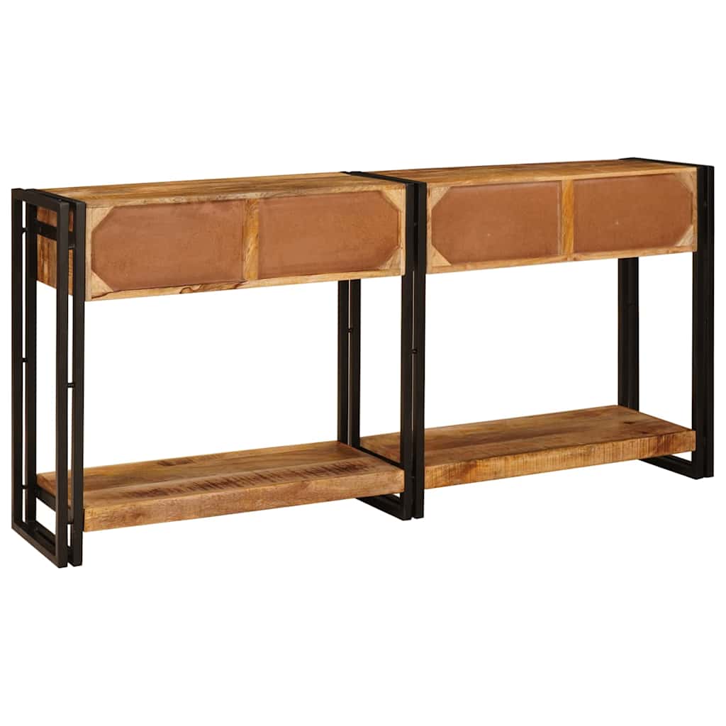 vidaXL Console Tables 2 pcs Brown 161 x 33 x 75 cm Solid Mango Wood 6