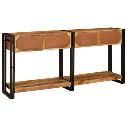 vidaXL Console Tables 2 pcs Brown 161 x 33 x 75 cm Solid Mango Wood 6