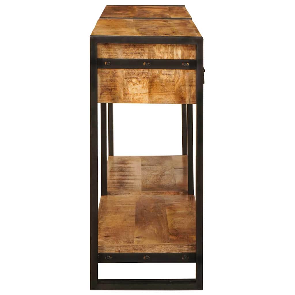 vidaXL Console Tables 2 pcs Brown 161 x 33 x 75 cm Solid Mango Wood 5