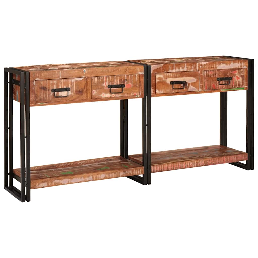 vidaXL Console Tables 2 pcs Multicolour 161 x 33 x 75 cm 2