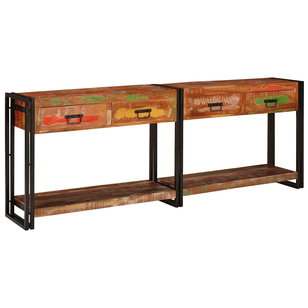 vidaXL Console Tables 2 pcs Multicolour 200 x 33 x 75 cm 1
