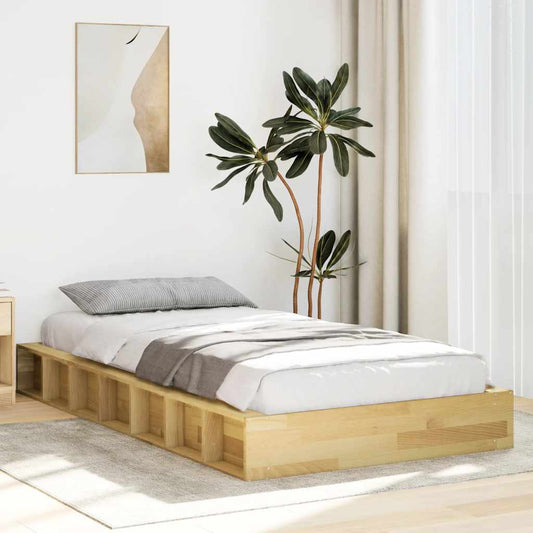 Bed Frame without Mattress Solid Wood Oak 90 cm 200 cm