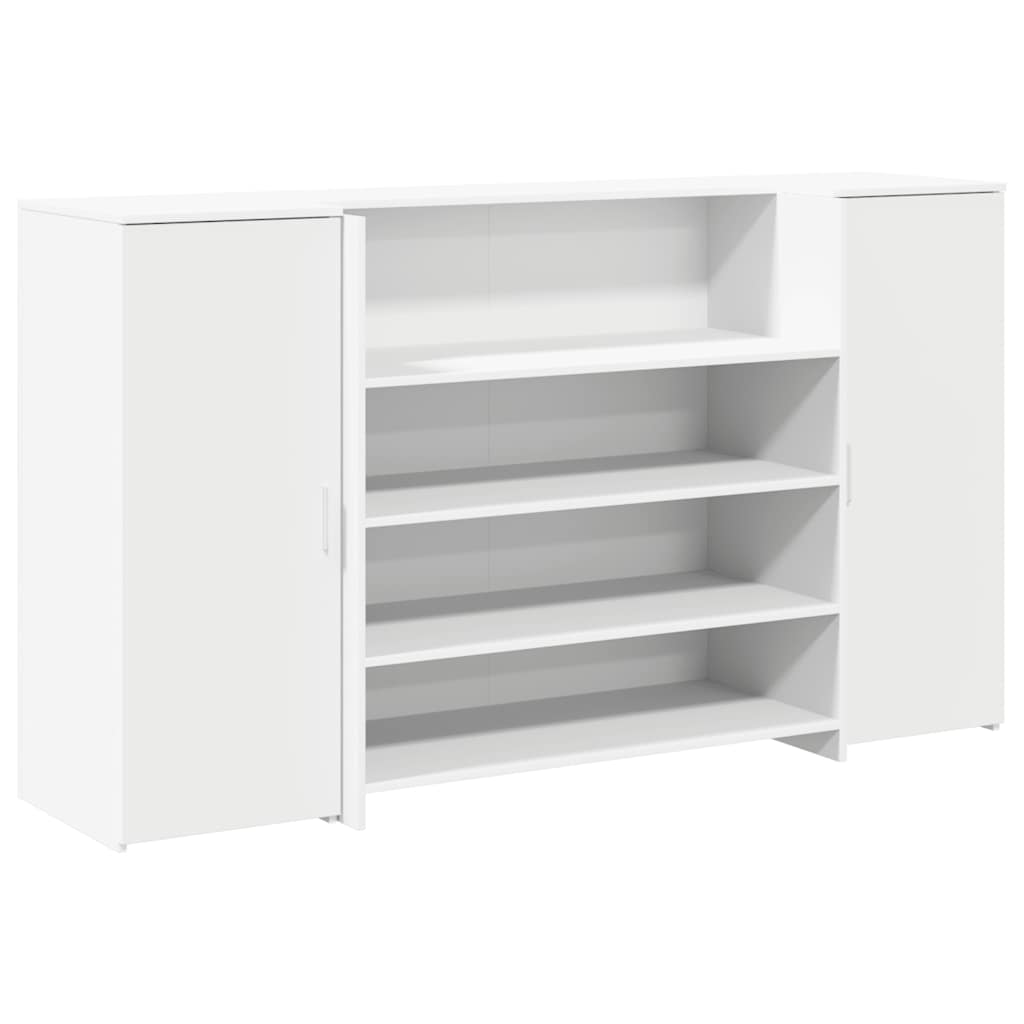 vidaXL Reception Desk White 180x50x103,5 cm Engineered Wood 2