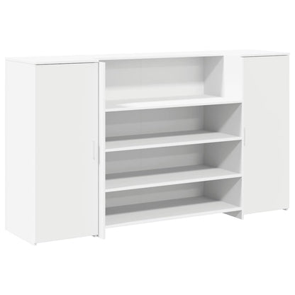 vidaXL Reception Desk White 180x50x103,5 cm Engineered Wood 2