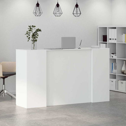 vidaXL Reception Desk White 180x50x103,5 cm Engineered Wood 4