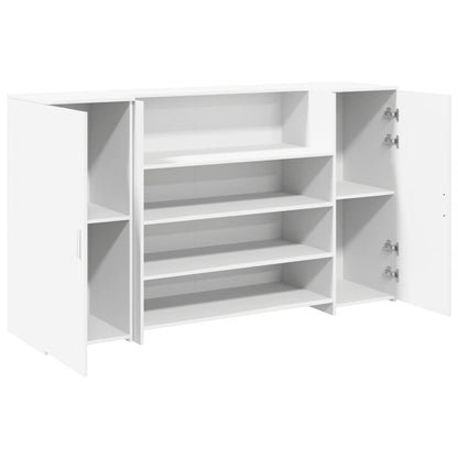 vidaXL Reception Desk White 180x50x103,5 cm Engineered Wood 6