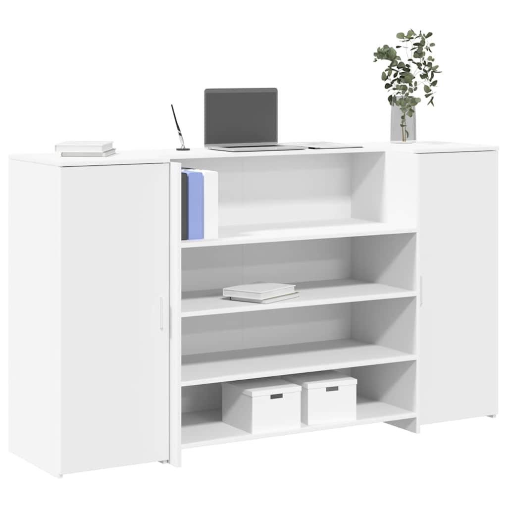 vidaXL Reception Desk White 180x50x103,5 cm Engineered Wood 1