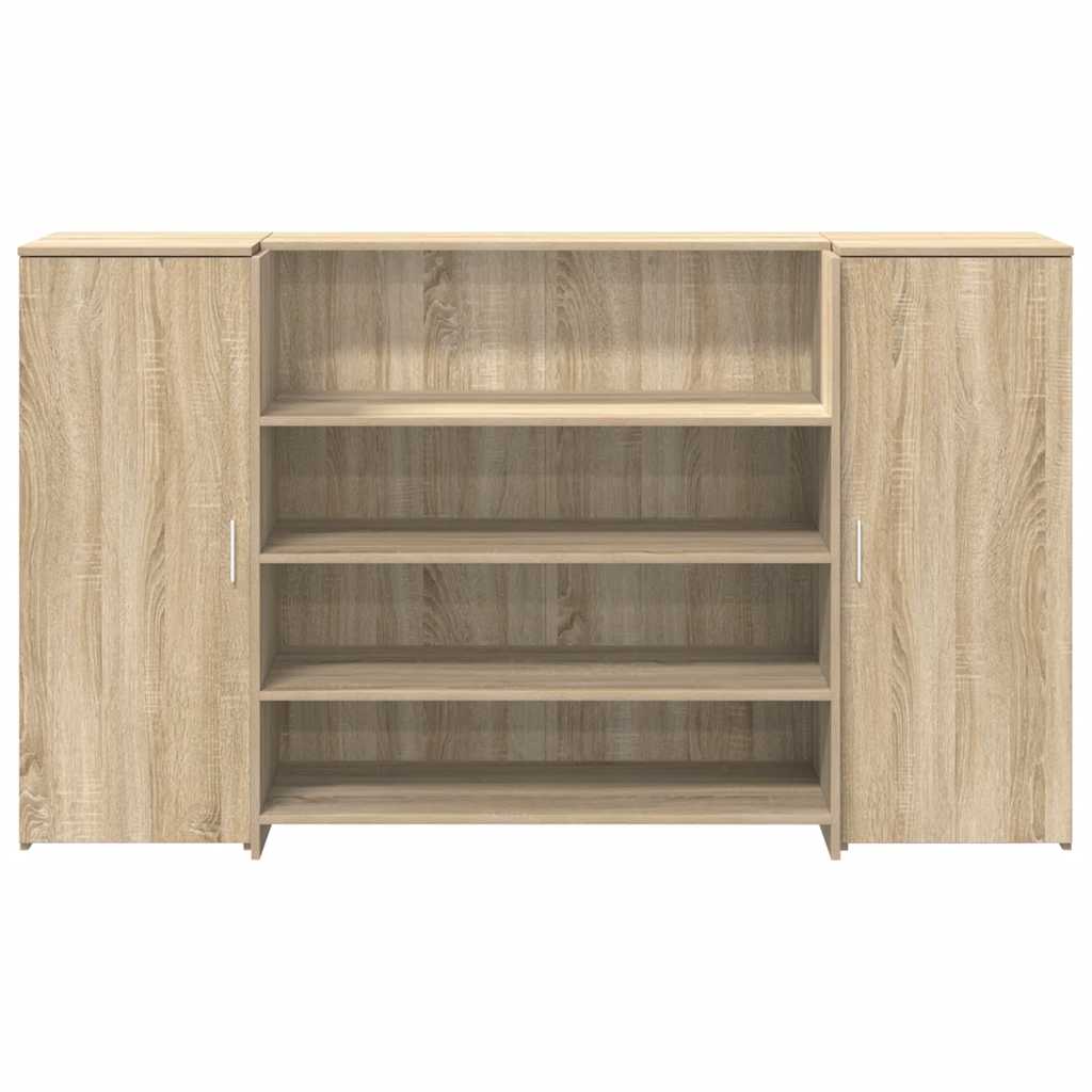 vidaXL Reception Desk Sonoma Oak 180x50x103,5 cm Engineered Wood 5