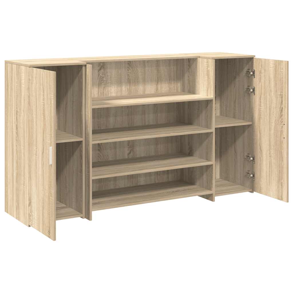 vidaXL Reception Desk Sonoma Oak 180x50x103,5 cm Engineered Wood 6