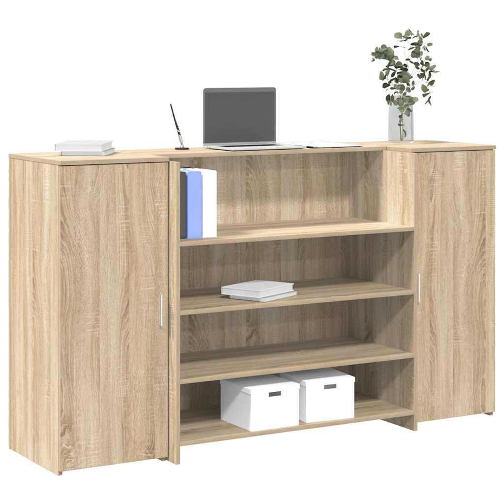 vidaXL Reception Desk Sonoma Oak 180x50x103,5 cm Engineered Wood 1