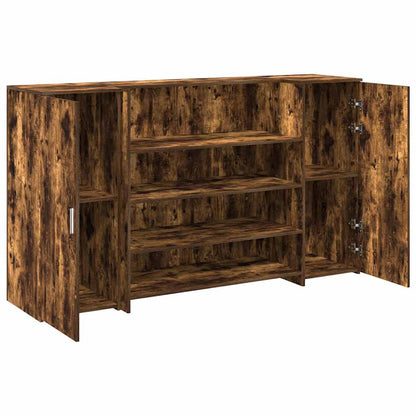 vidaXL Reception Desk Smoked Oak 180x50x103,5 cm Engineered Wood 6