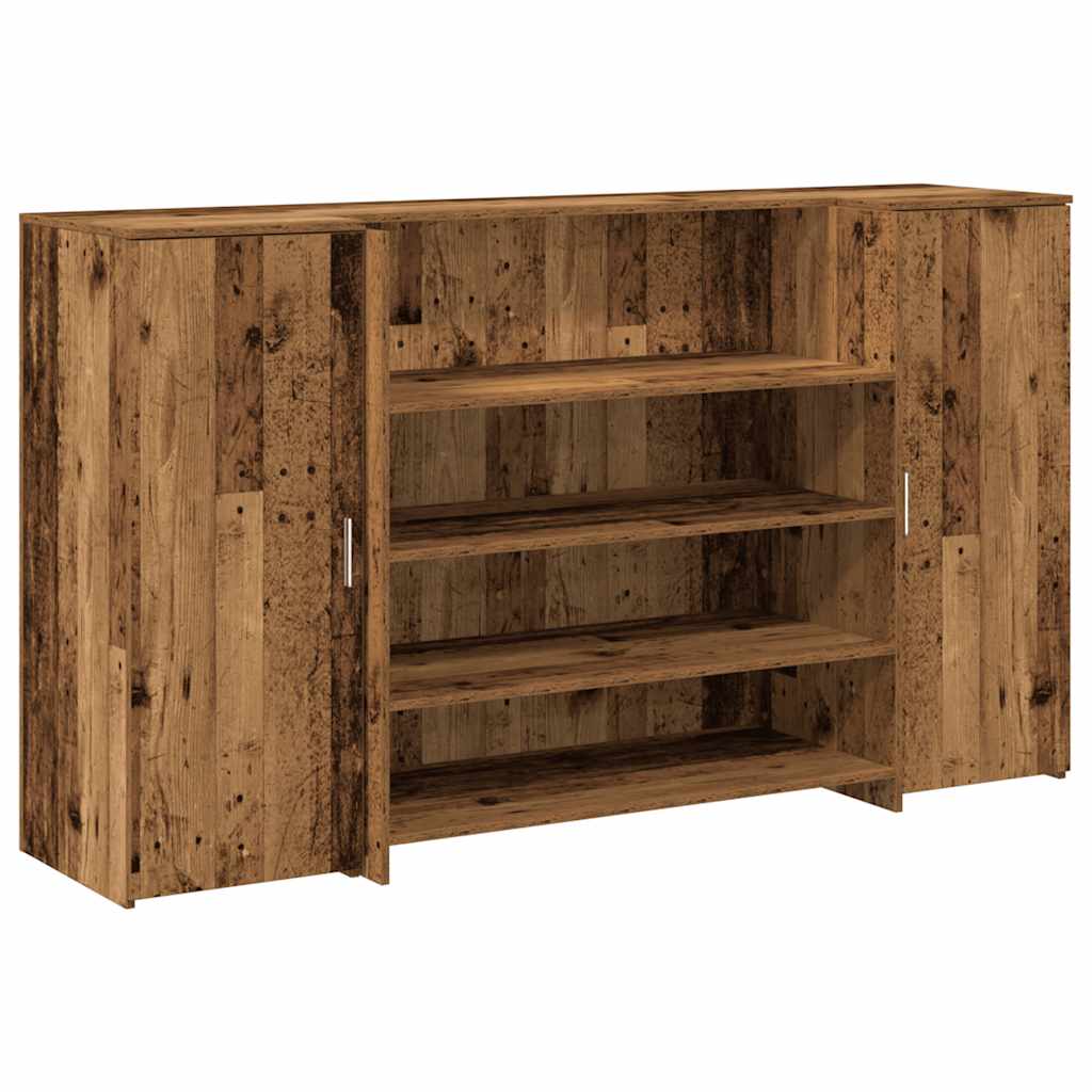 vidaXL Reception Desk Old Wood 180x50x103,5 cm Engineered Wood 2