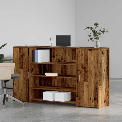 vidaXL Reception Desk Old Wood 180x50x103,5 cm Engineered Wood 3