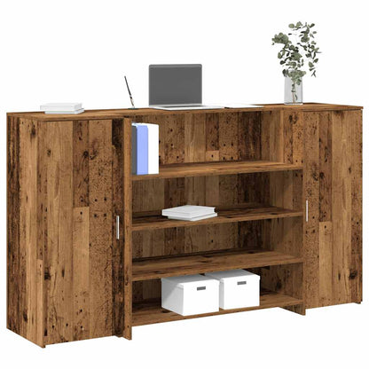 vidaXL Reception Desk Old Wood 180x50x103,5 cm Engineered Wood 1