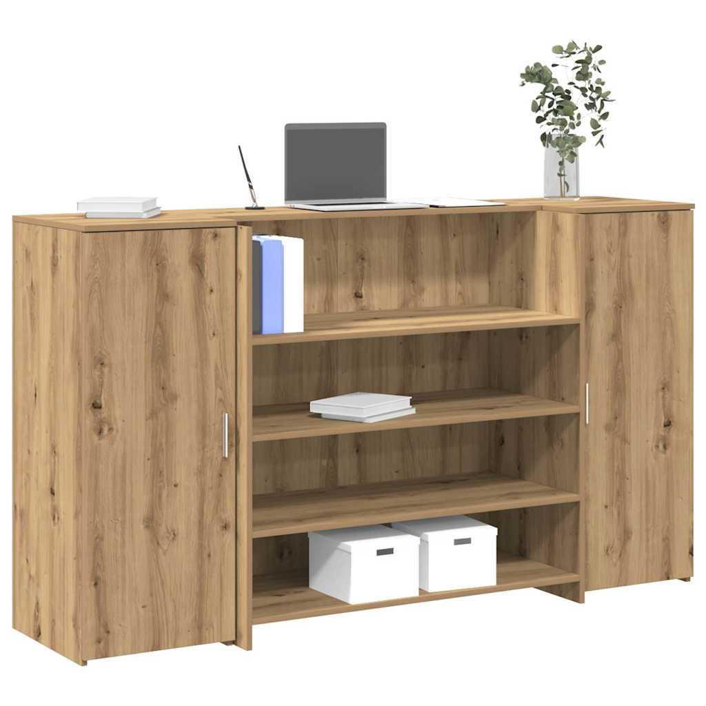 vidaXL Reception Desk 200x50x103.5 cm Engineered Wood