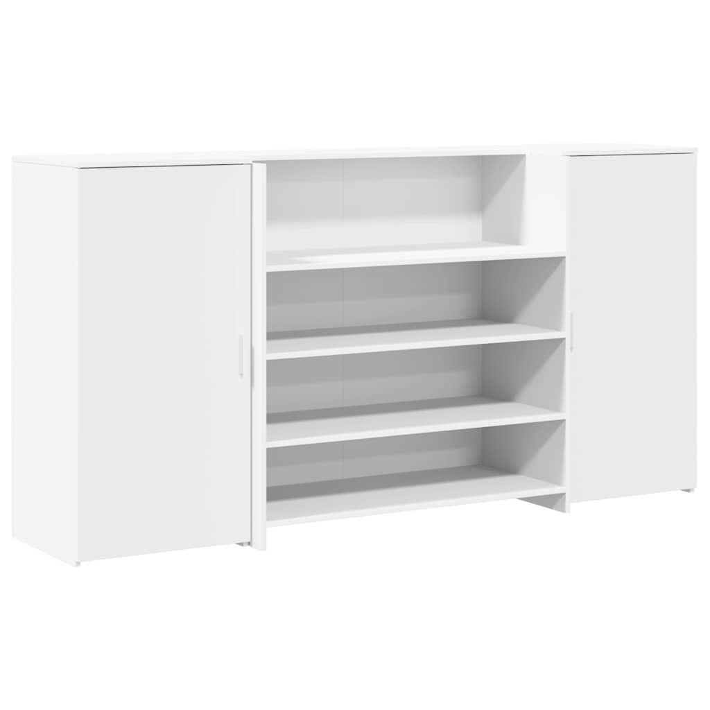 vidaXL Reception Desk White 200x50x103,5 cm Engineered Wood 2