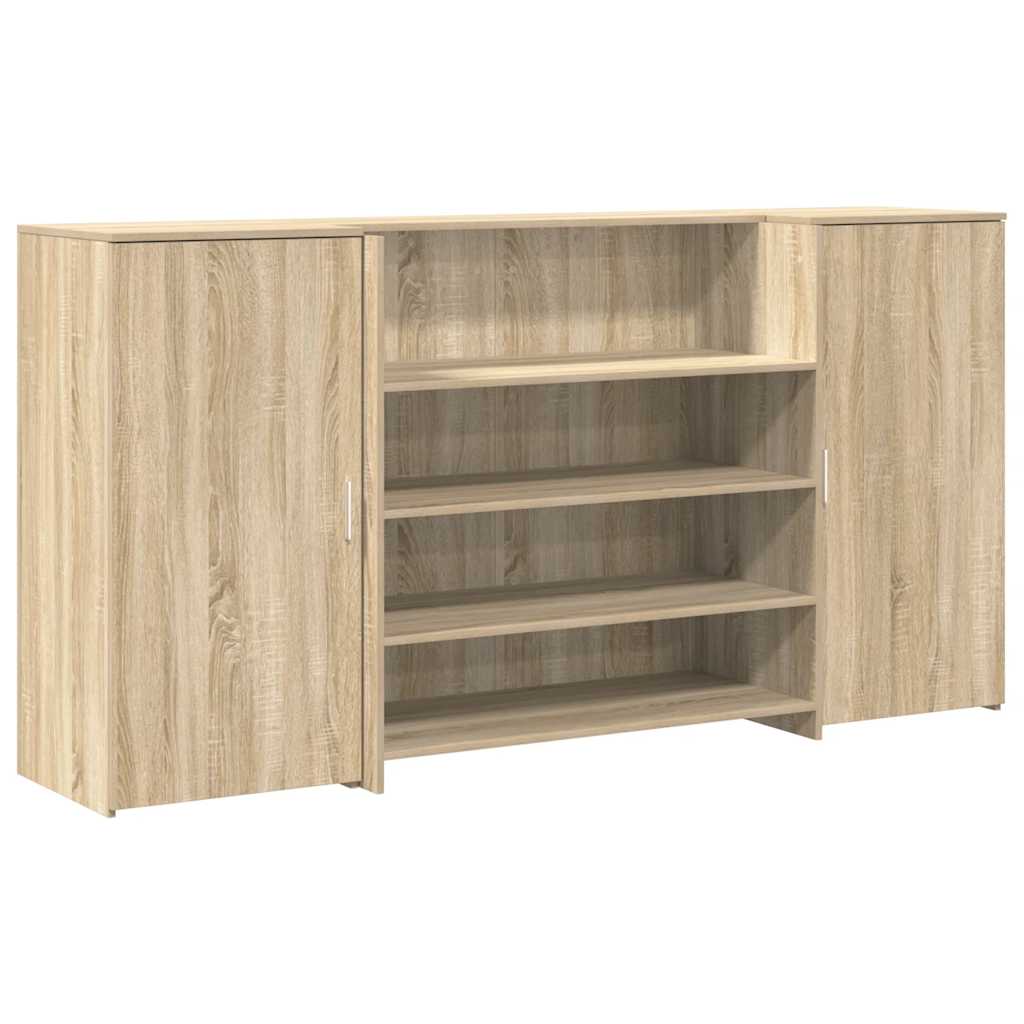 Reception Desk 200x50x103,5 cm Engineered Wood Sonoma oak 200 x 50 x 103.5 cm